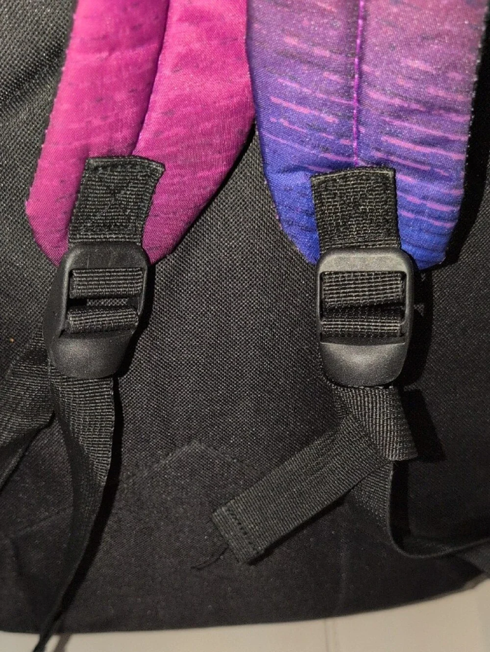 Justice Purple to Blue Ombre Backpack With Rose Gold Accents Vintage